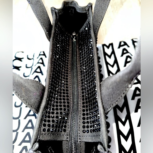 Marc Jacobs Black Crystal Canvas Small Tote Bag - NWOT - - Picture 7 of 12